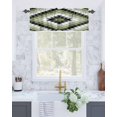 Boho Moroccan Sage Green Black and White Striped Geometric Window