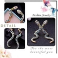 thumbnail image 5 of Pendientes colgantes CHAO de serpiente de cristal coloridos diamantes de imitación joyería para mujer, 5 of 5