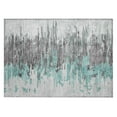 thumbnail image 2 of Addison Rugs Chantille Indoor/Outdoor Transitional Modern Teal Washable Rectangle Rug, 1'8" x 2'6", 2 of 6