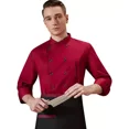 thumbnail image 4 of Filipina Chef Transpirable Suaveusable Manga Largas Uniforme, 4 of 8