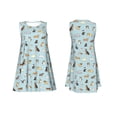 thumbnail image 7 of Picia Cartoon Doodle Puppy Print Women’s Sleeveless Midi Swing Dress – A-Line Pleated Tank Sundress, Comfortable and Flowy T-Shirt Dress, 7 of 7