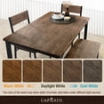 thumbnail image 2 of CAPHAUS 4 Pieces Dining Table Set for 4 w/ Bench and Chairs, Modern Table Set for Dining Room, Home, Kitchen w/ Storage Rack, Rectangle Table, Bench & Two Chairs, Space-Saving Dining Set, Teak Oak, 2 of 8