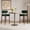 Dark green, variant on Modern 26" Counter Height Bar Stools Set of 2 – Upholstered Linen Fabric, Curved Back, Wood Legs & Metal Footrest for Kitchen Island, Dining Room – Dark Green