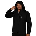 thumbnail image 2 of Ceisia Unisex Windproof Waterproof Hooded Rain Jacket Outdoor Hiking Camping Cycling Windbreaker Outerwear Black XXXL Gift, 2 of 7