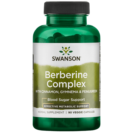 Swanson Berberine Complex with Cinnamon, Gymnema & Fenugreek 90 Veg (Best Type Of Cinnamon For Health)