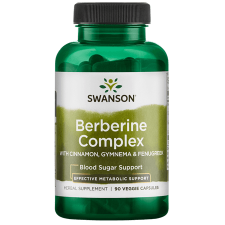 Swanson Berberine Complex with Cinnamon, Gymnema & Fenugreek 90 Veg