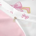 thumbnail image 4 of Meiyoeat Girly Bow Alphabet E Twin Bedding for Kids Girls, Fashion Letter Duvet Cover Set, Pink Golden, Pink Reversible, 1 Duvet Cover and 1 Pillowcase (No Comforter), 4 of 6