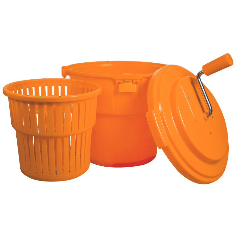 Hakka 20 Liter/5 Gallon Large Commercial Manual Salad Spinner& Handle  Vegetable Dryer, Orange