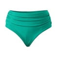 thumbnail image 4 of 2026 Women's Plus Size Swim Bottoms, High Waist Bikini Briefs, Ruched Beach Shorts, Full Coverage Swimsuit, 4 of 5