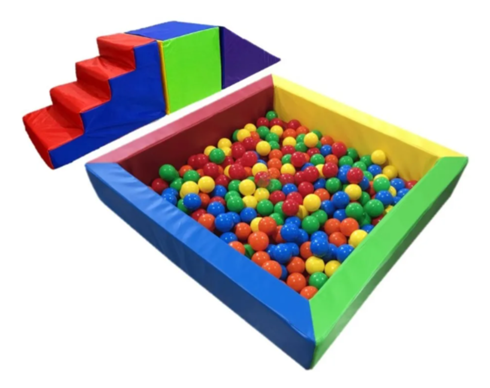Alberca De Pelotas Cuadrada Para Ninos escalera cubo rampa ALABIO A LA BAO alberca cuadra de pelotas multicolor estimulacion temprana para bebes Walmart en linea