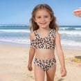 thumbnail image 2 of HCYSFG Cheetah Print Swimsuits For Girls Leopard Print 2 Piece Bathing Suits One Shoulder Sleeveless Ruffle Bikini Top High Waisted Bottoms Swimwear, 2 of 7