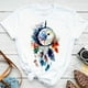thumbnail image 4 of Nueva Moda Mujer Camiseta Azul Mariposa Y Hojas Impresión Manga Corta Casual Suelta Talla Grande Cuello Redondo Blusa Primavera Verano Ropa Blanca Y Negrapangjing, 4 of 4