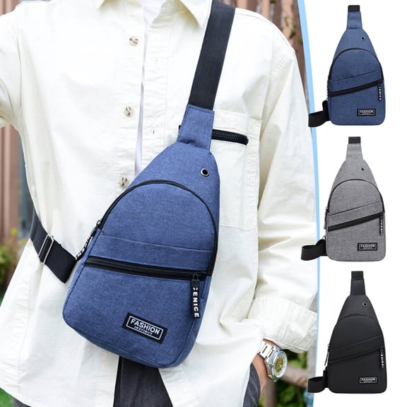 breaise Small Sling Bag for Women Men Fashion Casual Crossbody Sling Backpack Solid Wallet