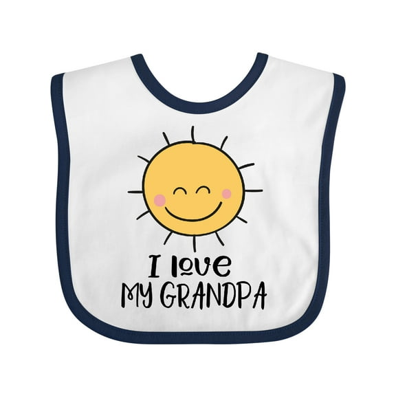 Inktastic I Love My Grandpa Cute Sunshine Boys or Girls Baby Bib