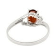 thumbnail image 3 of Galaxy Gold 14K White Gold Natural Oval Garnet Ring - January Birthstone - Energy & Devotion - Sizes 5.5 to 11 - Fine Jewelry for Women, 3 of 4