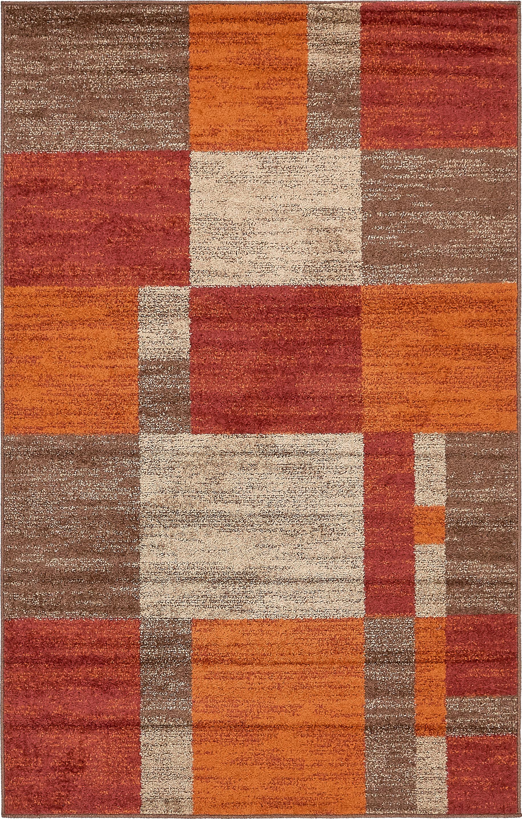 Unique Loom Providence Autumn Modern Geometric Area Rug or Runner