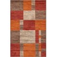thumbnail image 1 of Unique Loom Collection Automne Tapis à Carreaux Abstrait Décontracté Chaud, 5 x 8 Pieds, Multi/marron Foncé, 1 of 2