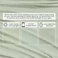thumbnail image 6 of Cotton Heathered Melange Jersey Knit Bed Sheet Set (Twin / Twin XL, Green), 6 of 7