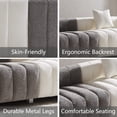 thumbnail image 3 of 84" Teddy Velvet 3-Seater Bubble Couch, Plush Modern Sofa with Deep Seat & 6 Metal Legs for Living Room, Bedroom, Office, 3 of 7