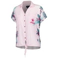thumbnail image 2 of Women's Margaritaville Pink Dallas Cowboys Stadium Tie-Front Button-Up Shirt, 2 of 4