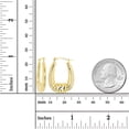 thumbnail image 4 of Decadence 14K Yellow Gold 3mm Thick Square Knot Hoop Earrings with Hinged Clasp For Women and Girls | 3x25mm Hoop | Earrings For Sensitive Ears | Solid Gold Earrings For Women and Girls, 4 of 5