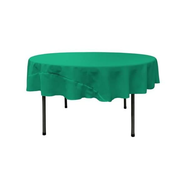 TCpop72R-JadeP53 Polyester Poplin Tablecloth, Jade - 72 in. Round