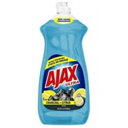 Ajax Ultra Dishwashing Liquid Dish Soap, Charcoal + Citrus Scent - 28 Fluid Ounce