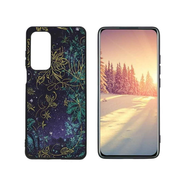 Compatible with Motorola MOTO Edge 5G UW Phone Case, forest-floral-1 Case Silicone Protective for Teen Girl Boy Case for Motorola MOTO Edge 5G UW