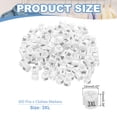 thumbnail image 2 of Uxcell Clothes Hanger Markers Fit Rod Garment Size Tag Hanger Clips Round Color Coding Label for Clothing 3XL White, 2 of 6