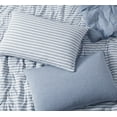 thumbnail image 3 of Chezmoi Collection Levi 3-Piece Striped Jersey Knit Cotton Solid Reversible Comforter Set, 3 of 6