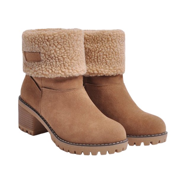 Botas de tacón grueso para mujer Botas de nieve antideslizantes a media pantorrilla Botas cortas con plataforma cómoda Ndcxsfigh Tenis De Mujer Tenis De Hombre