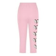 thumbnail image 4 of AUNVITO Girls Baseball Print Yoga Pants Casual Sport Capri Fashion Athletic Comfort, 4 of 4