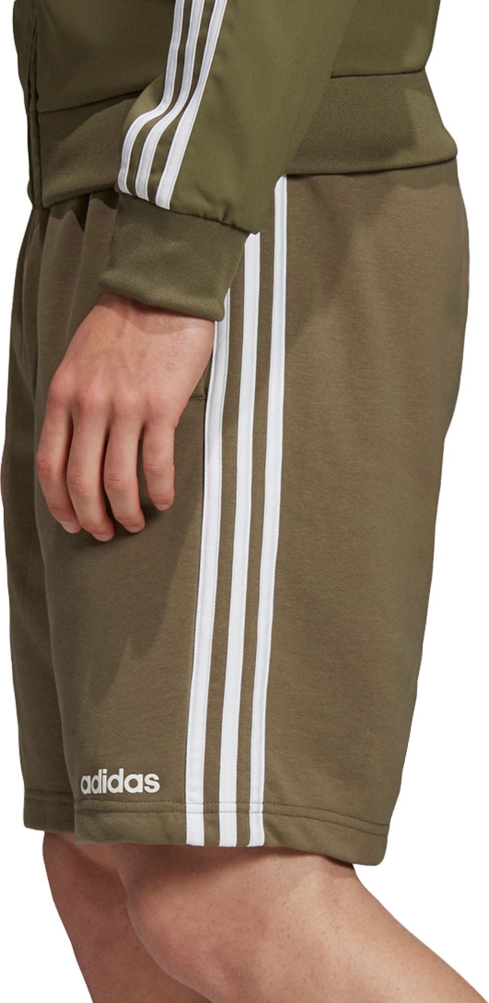 adidas 3 stripes french terry shorts