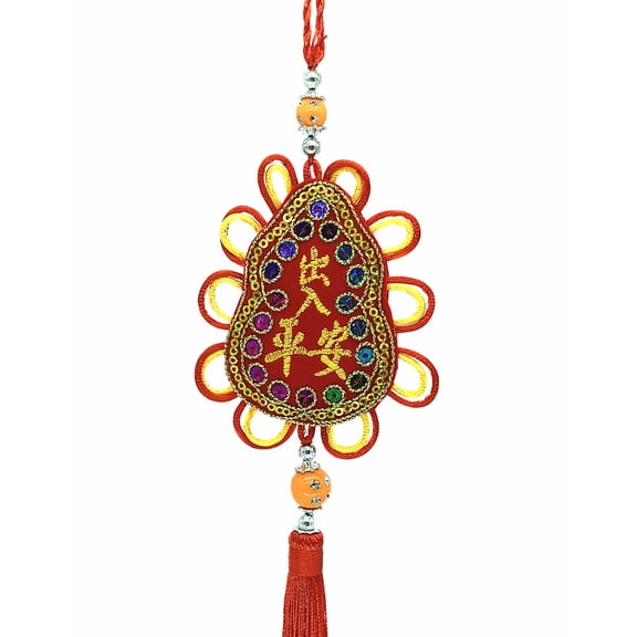 Handmade Feng Shui Wu Lou Hu Lu Gourd Tassel Charm Car Wall Hanging Ornament