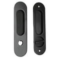 thumbnail image 3 of Poignée de Verrouillage de Poche Invisible Légère Serrure Noire Poignée Coulissante Circulaire Serrure pour Toilette Balcon, 3 of 10