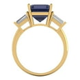 thumbnail image 4 of Three-Stone Engagement Ring for Women - 3ct Simulated Blue Sapphire in 14K Yellow Gold Promise Ring, 4 of 6