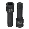 thumbnail image 5 of Uxcell T60 Impact Torx Bit Socket, 3/8" Square Drive 60mm Length CR-MO Metric Sizes, 5 of 5