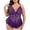 Blue, variant on Womens Lace Sleepwear Set Deep V Neck Fashion Solid Color with G String for Honeymoon Valentines Comfortable and Breathable