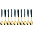 thumbnail image 2 of 10 Pcs Soup Spoons High Temperature Resistant Long Handle  Contrast Color Glossy Surface Dining Stainless Steel Reusable Ice Cream Dessert Spoons Kitchen Tool, 2 of 8