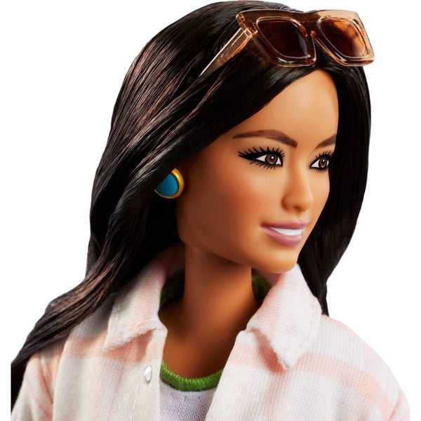 Barbie Joanna Gaines Doll, Posable, Brunette, in Jeans & Top with Roller Skates & Accessories