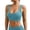 BA31_Blue, variant on Womens U-Neck Sports Bra Padded U Back Medium Fitness Yoga Bar Workout Crop Top with Built in Bra Royal Blue XL