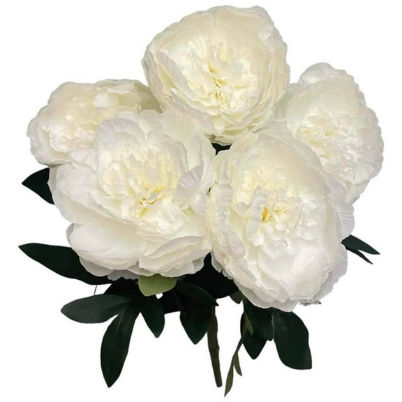 20 inch Peony Bush - Cream Silk Flowers - Party Supplies Decorations