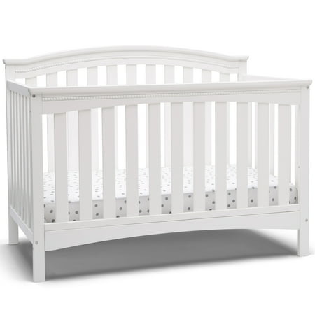 Delta Children Waverly 6-in-1 Convertible Baby Crib, Bianca White