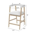 thumbnail image 6 of Christopher Knight Home 24.5" Seat Height Bar Stools with Back, Upholstered Counter Stools for Kitchen Island, Natural, Set of 2, 6 of 9