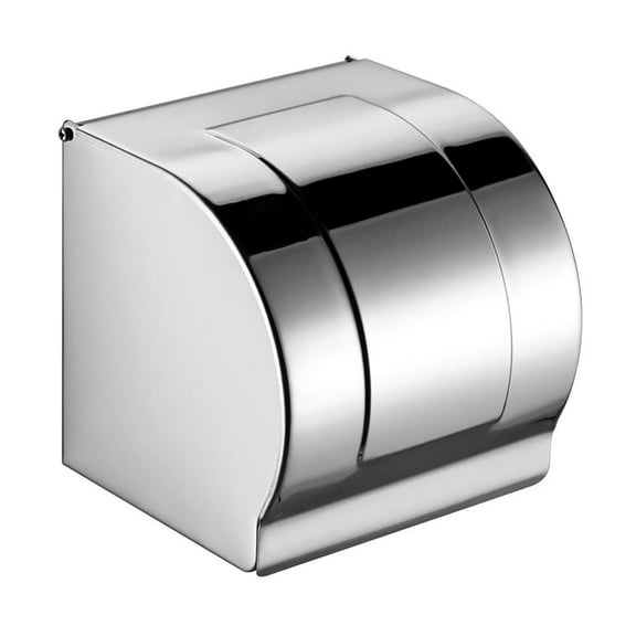 1Pc Covered Toilet Paper Holder Practical Tissue Holder Durable Stainless Steel
