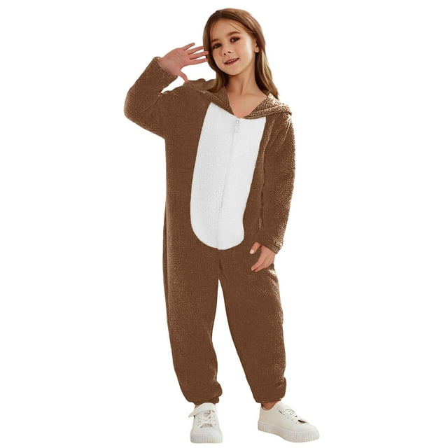 Pyjama d'Halloween pour Enfants Chaud Ensemble de Pyjama Parent-Enfant d'Halloween avec Capuche Imprimée Pyjama d'Halloween Assorti