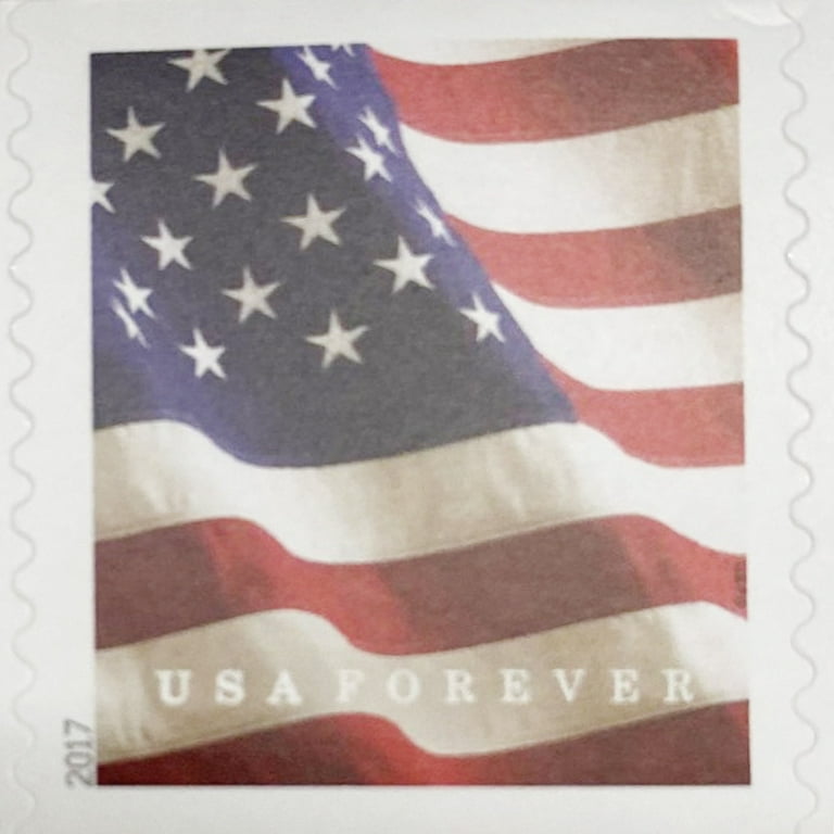 U.S. Flag 1 Roll of 100 USPS Forever First Class Postage Stamps