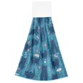 thumbnail image 7 of Yayeee Kitchen Hanging Hand Towels Set of 2 with Loop Bathroom Absorbent Tie Towel, Blue Forest Cat Pattern, 7 of 7
