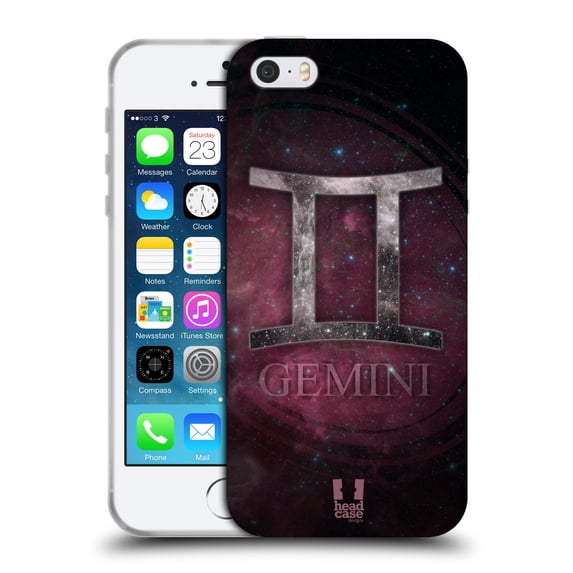 Head Case Designs Nebula Zodiac Symbols Gemini Soft Gel Case Compatible with Apple iPhone 5 / 5s / iPhone SE 2016