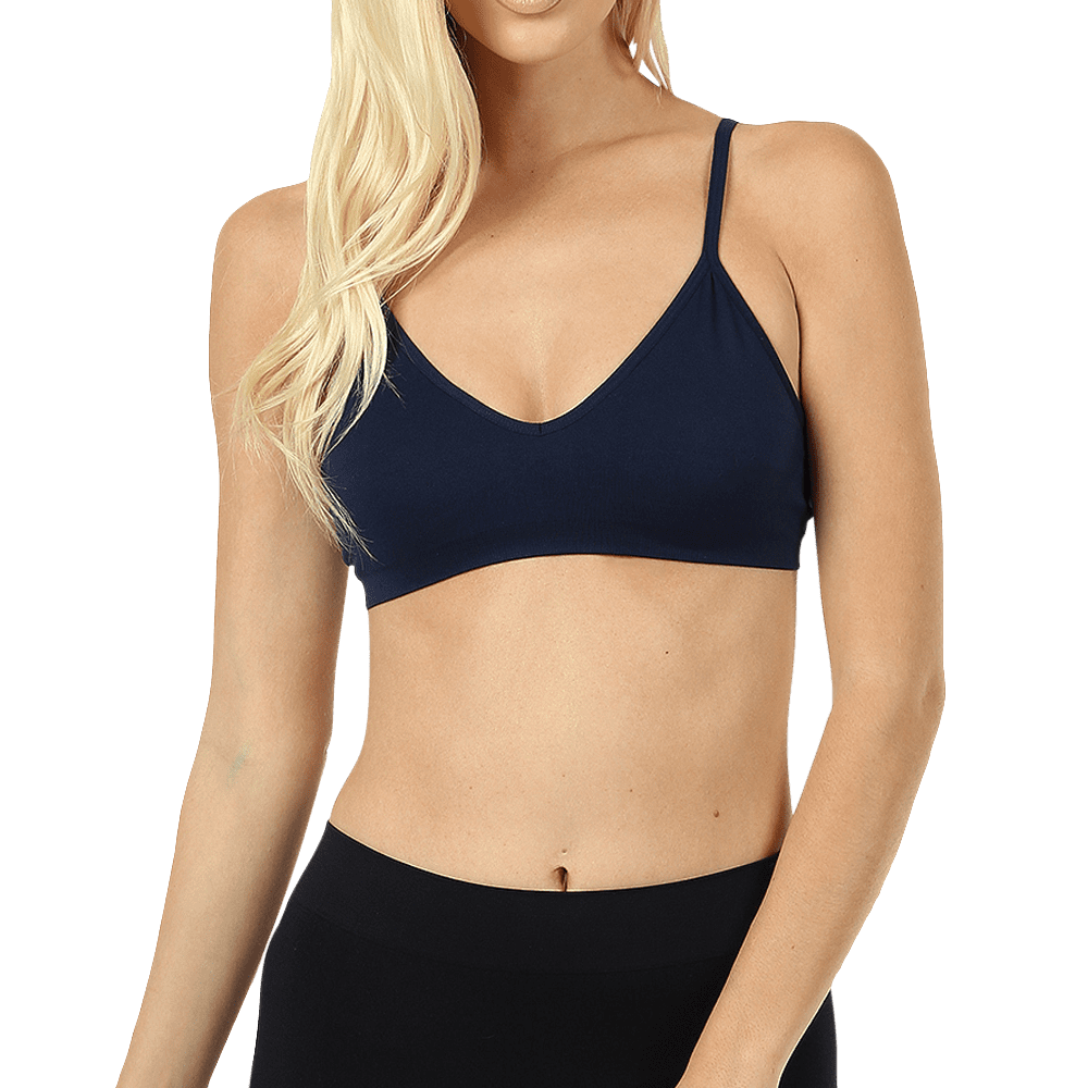 TheLovely Women Vfront bandeau Sports Bra with adjustable straps and